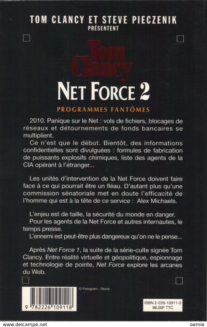 NET FORCE 2  PROGRAMME FANTOMES    °°°° TOM CLANCY - Altri & Non Classificati