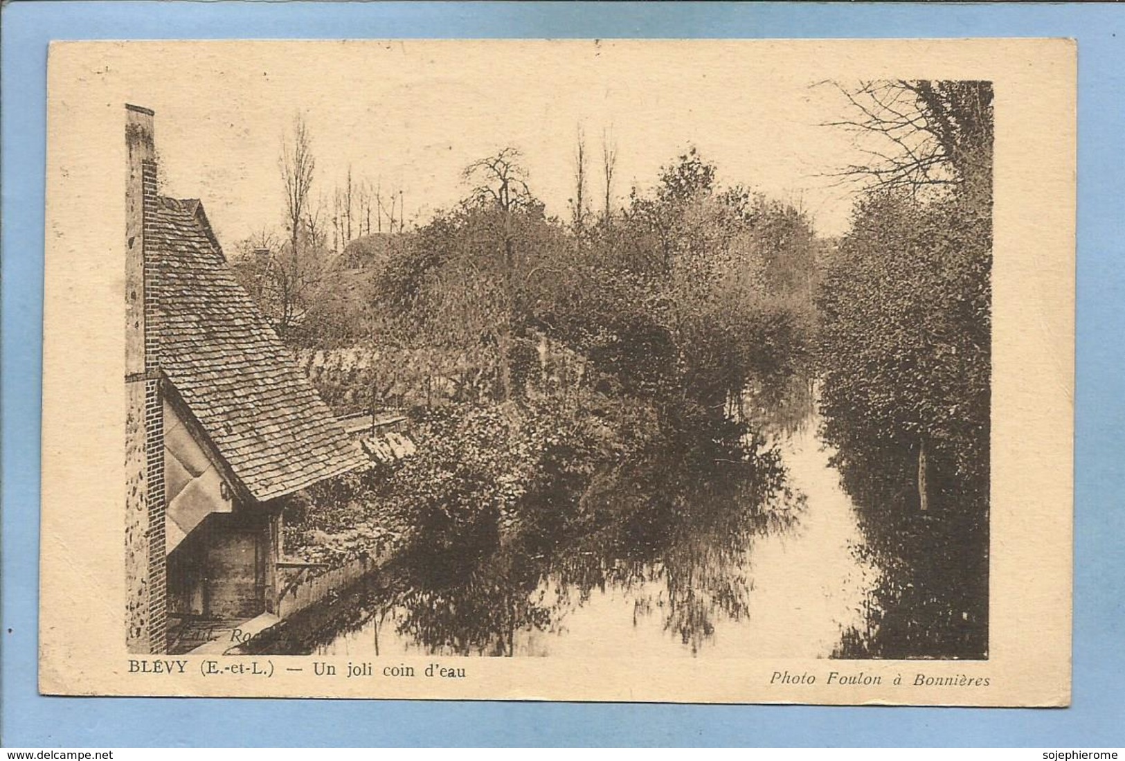 Blévy (Maillebois 28) Un Joli Coin D'Eau 2 Scans Lavoir 23-07-1940 (Photo Foulon à Bonnières) Retour à L'envoyeur - Blévy