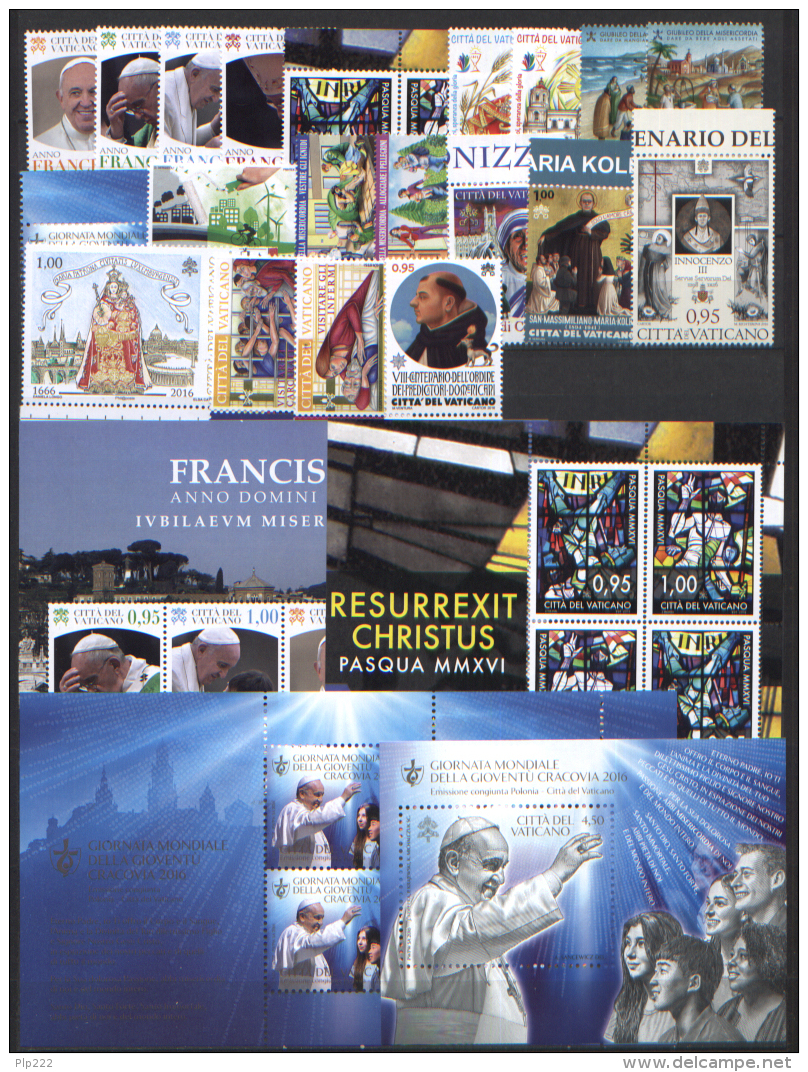 Vaticano 2016 Annata Completa/Complete Year MNH/** - Annate Complete