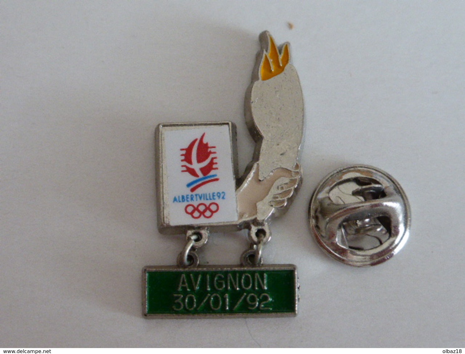Pin's Parcours Flamme Avignon 30/01/92 - Jeux Olympiques D'hiver - Albertville JO 1992 (PH26) - Olympic Games