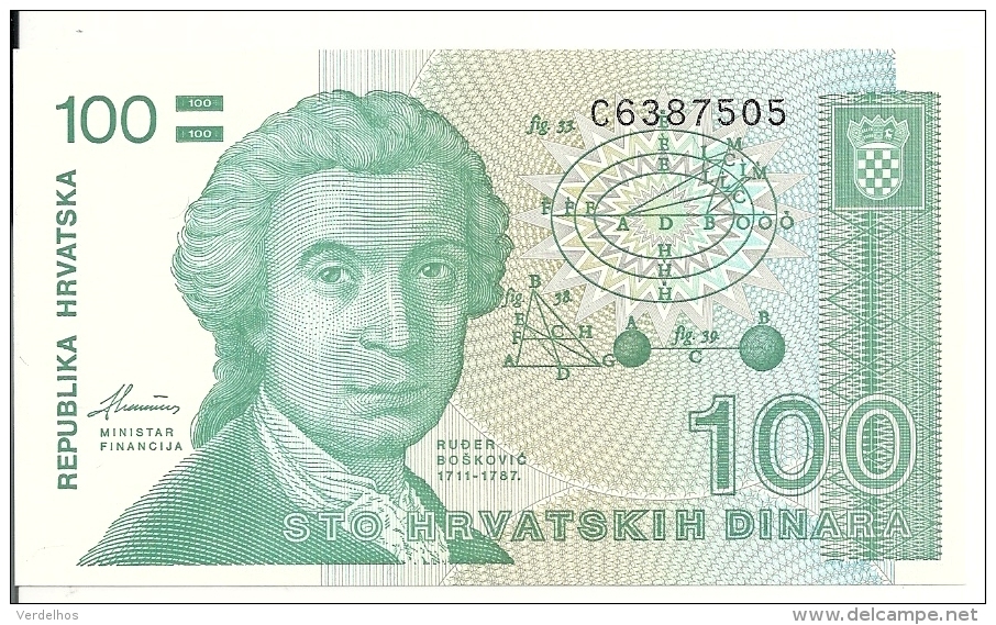 CROATIE 100 DINARA 1991 UNC P 20 - Croatia