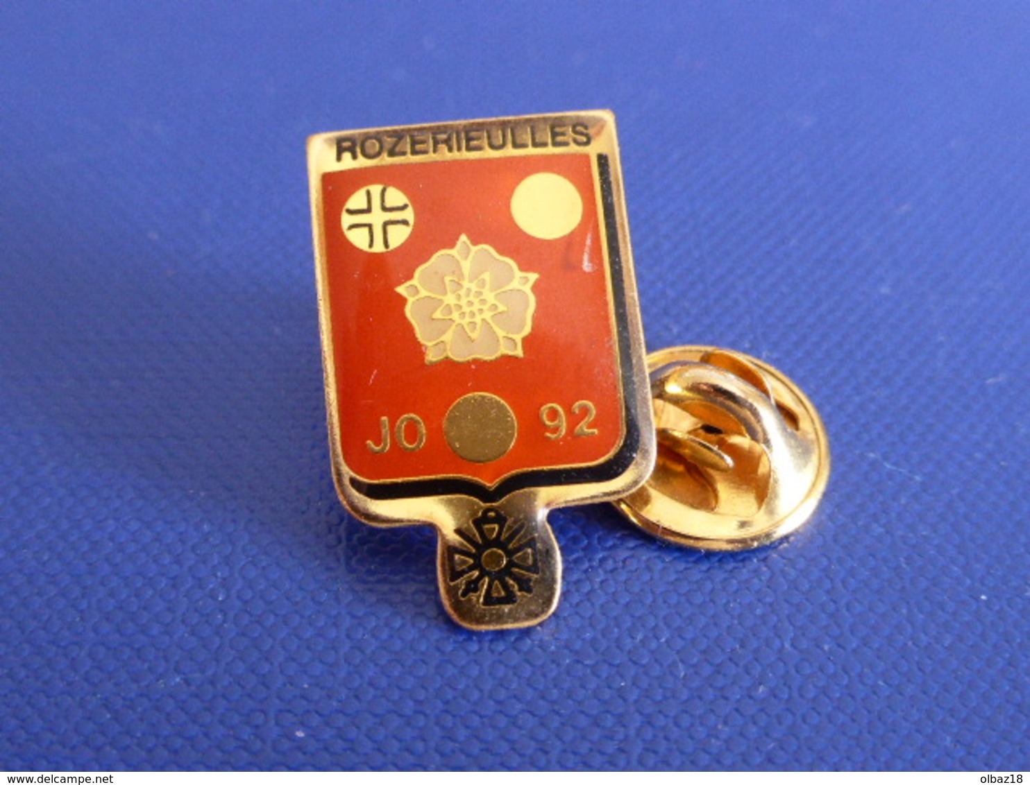 Pin's Rozerieulles JO 92 - Jeux Olympiques Barcelone - Albertville JO 1992 -Moselle (PH17) - Olympic Games