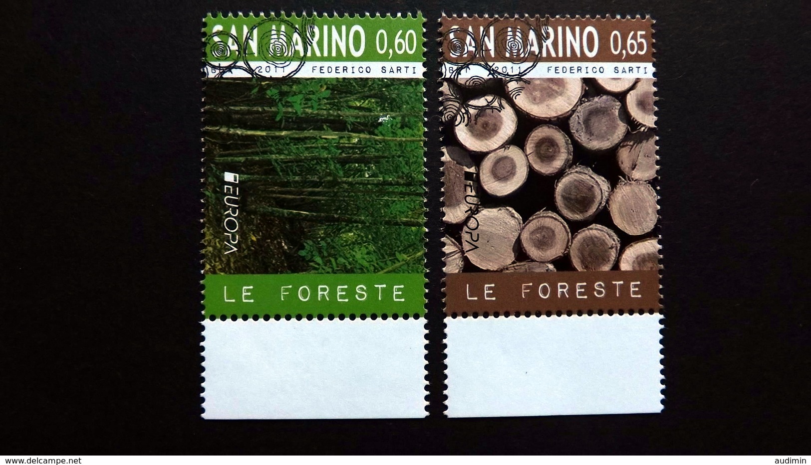 San Marino 2472/3 **/ESST, EUROPA/CEPT 2011, Wald - Oblitérés