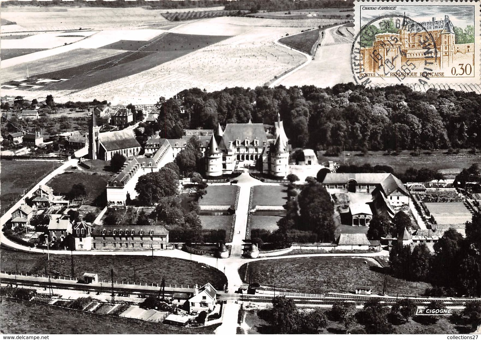 76-MESNIERES-EN-BRAY- VUE DU CIEL LE CHATEAU - Mesnières-en-Bray