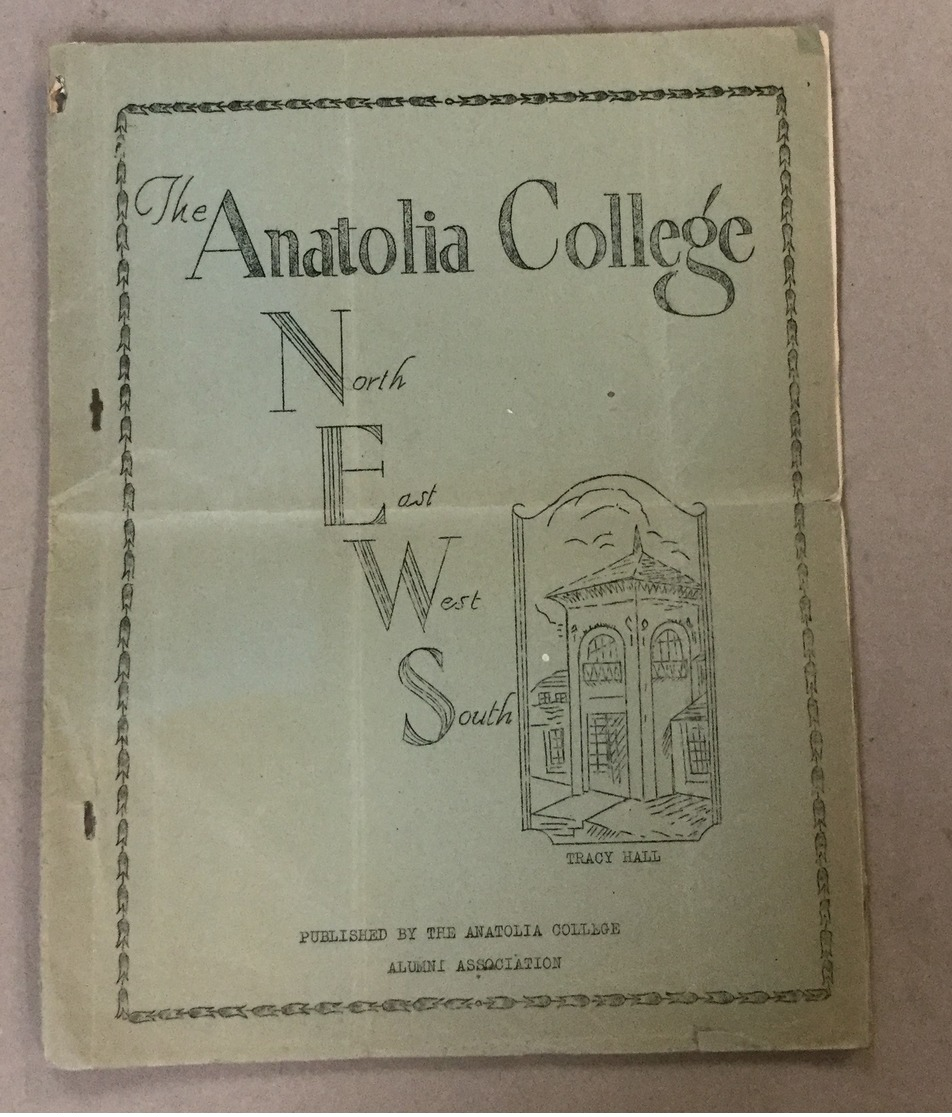 TURKEY  GREECE  THE ANATOLIA COLLEGE NEWS   SALONIQUE  NR. 3.   1930. - History