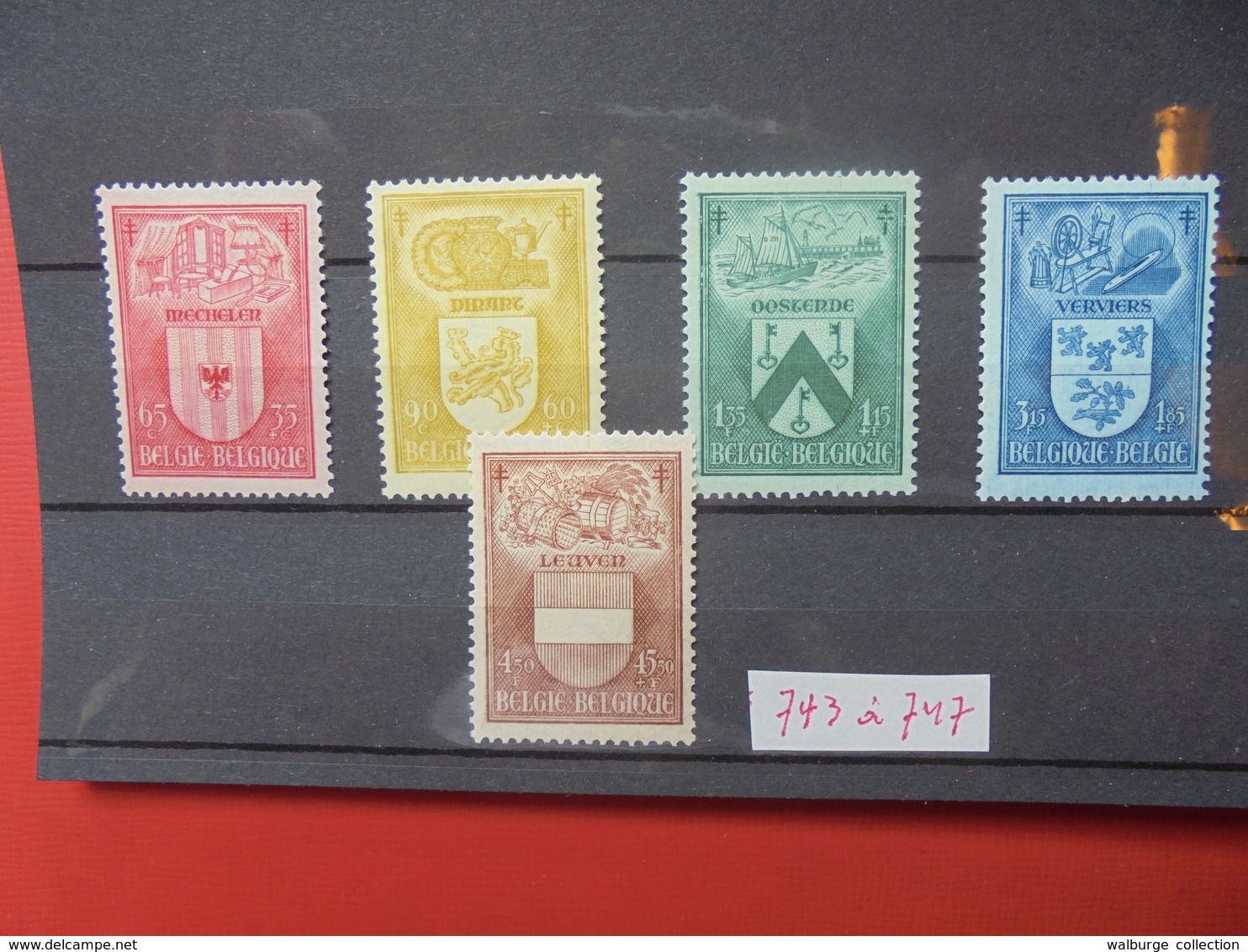 BELGIQUE COB N° 743-47 NEUF MNH** - Collections