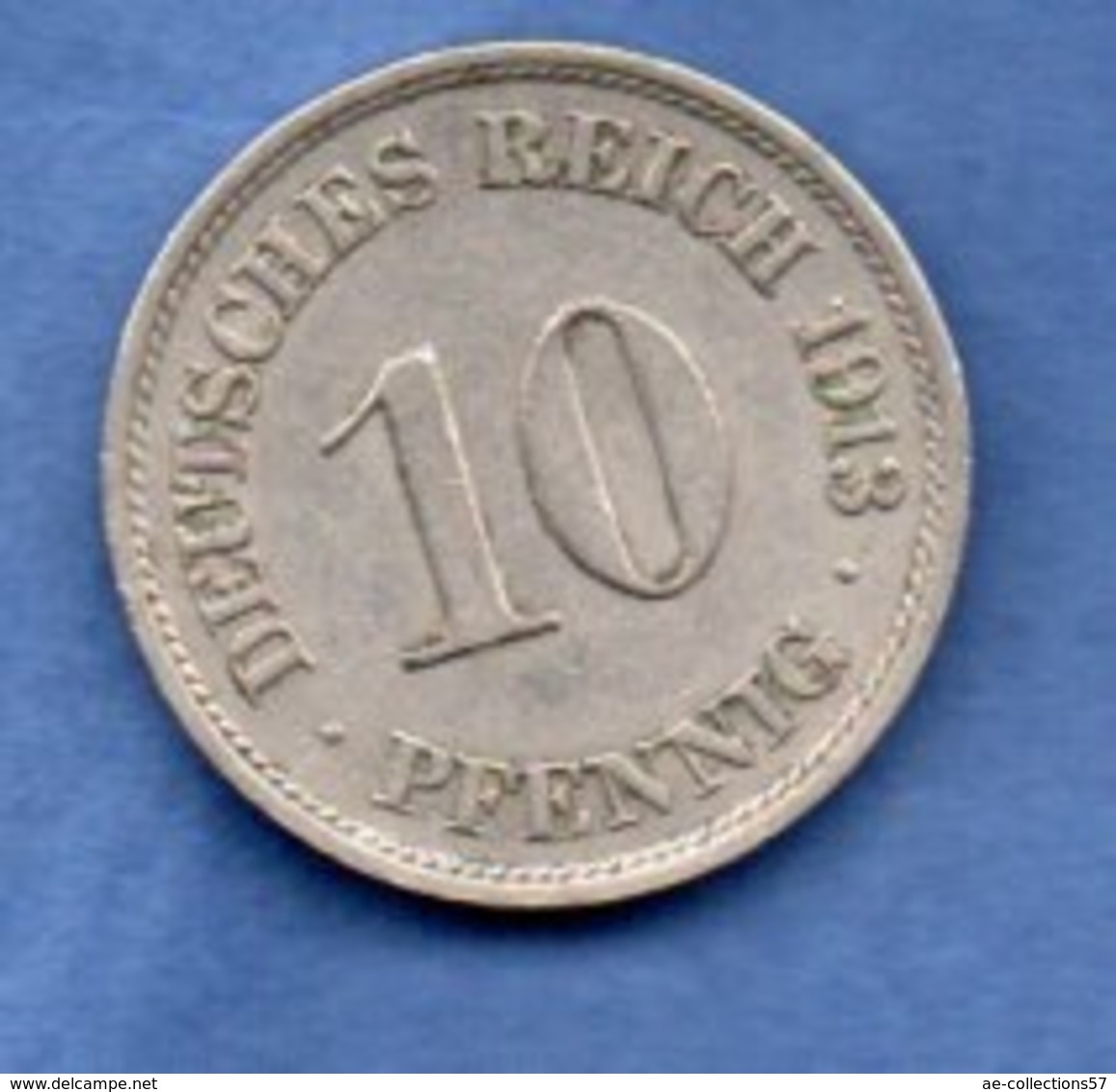 Allemagne  -  10 Pfennig 1913 J  -  Km # 12  -  état  TTB+ - 5 Pfennig