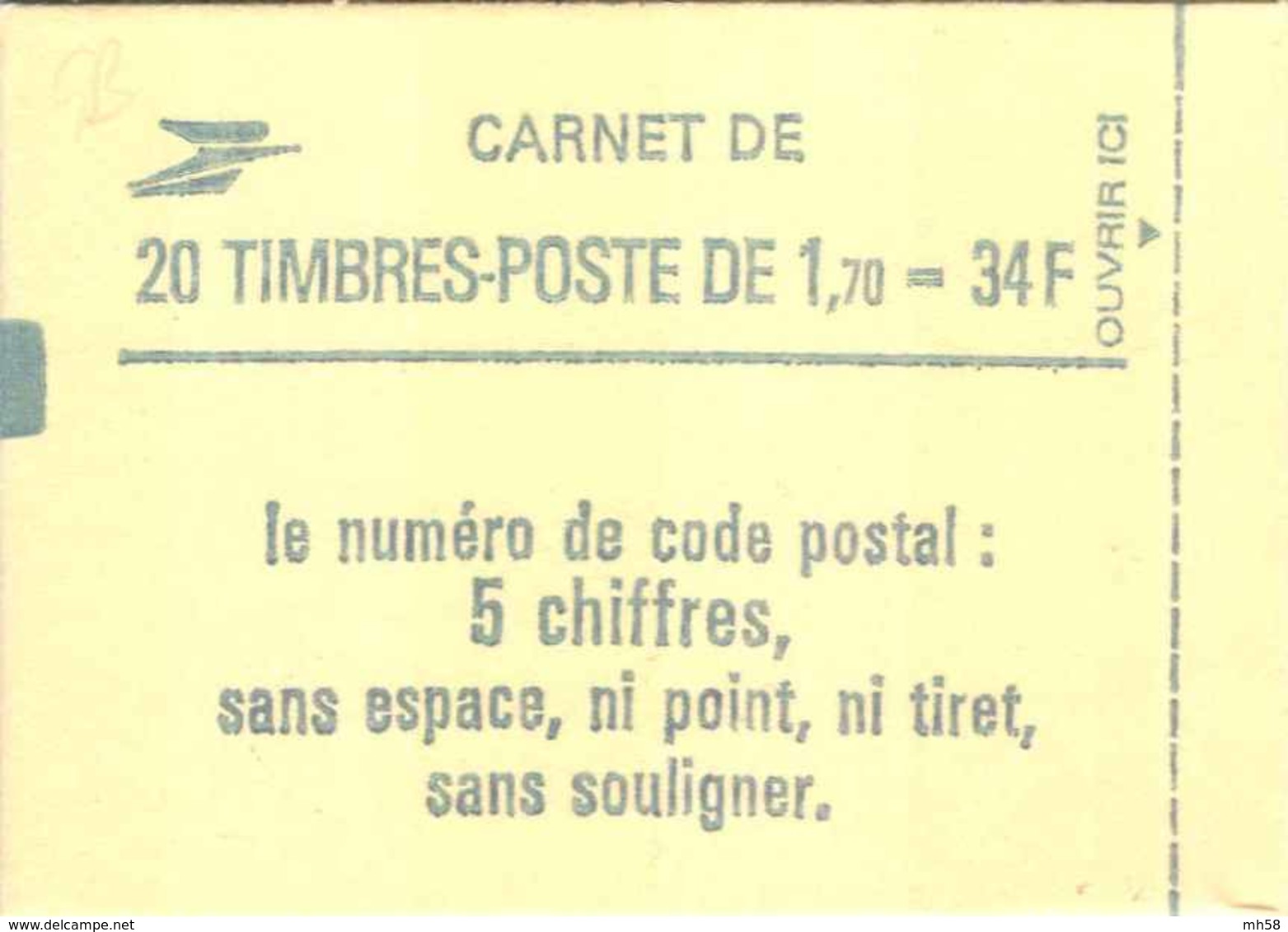 FRANCE - Carnet Conf. 8, RE, Numéro 54077 - 1f70 Liberté Vert - YT 2318 C1 / Maury 452 - Autres & Non Classés