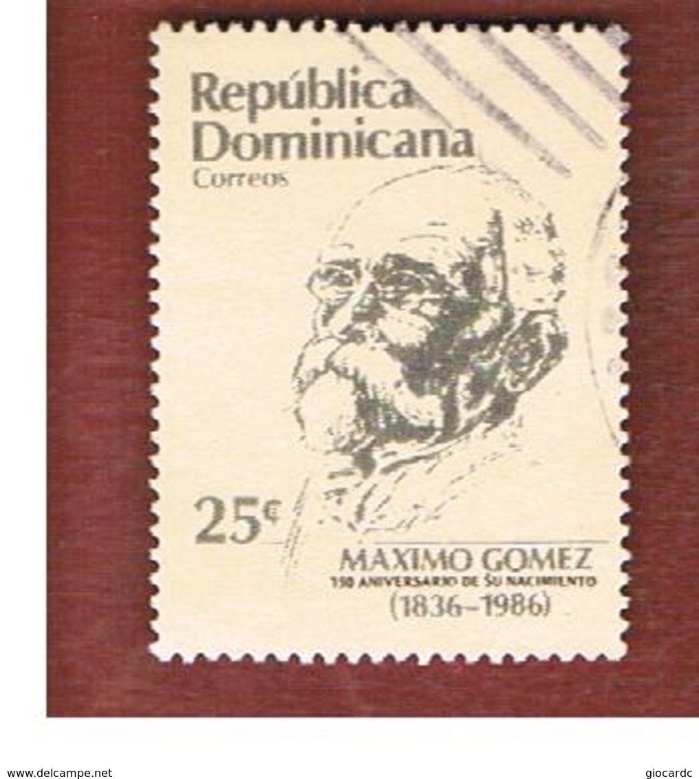 REPUBBLICA DOMENICANA (DOMINICAN REPUBLIC)  - SG 1663  -  1986  ANNIV. MAXIMO GOMEZ           - USED - Dominican Republic