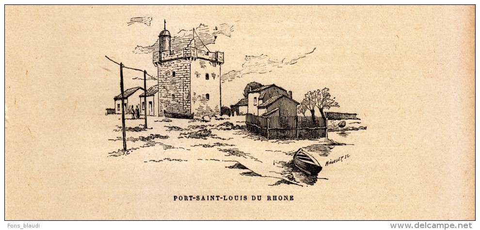 1891 - Gravure Sur Bois - Port-Saint-Louis-du-Rhône (Bouches-du-Rhône) - Vue -  FRANCO DE PORT - Stiche & Gravuren