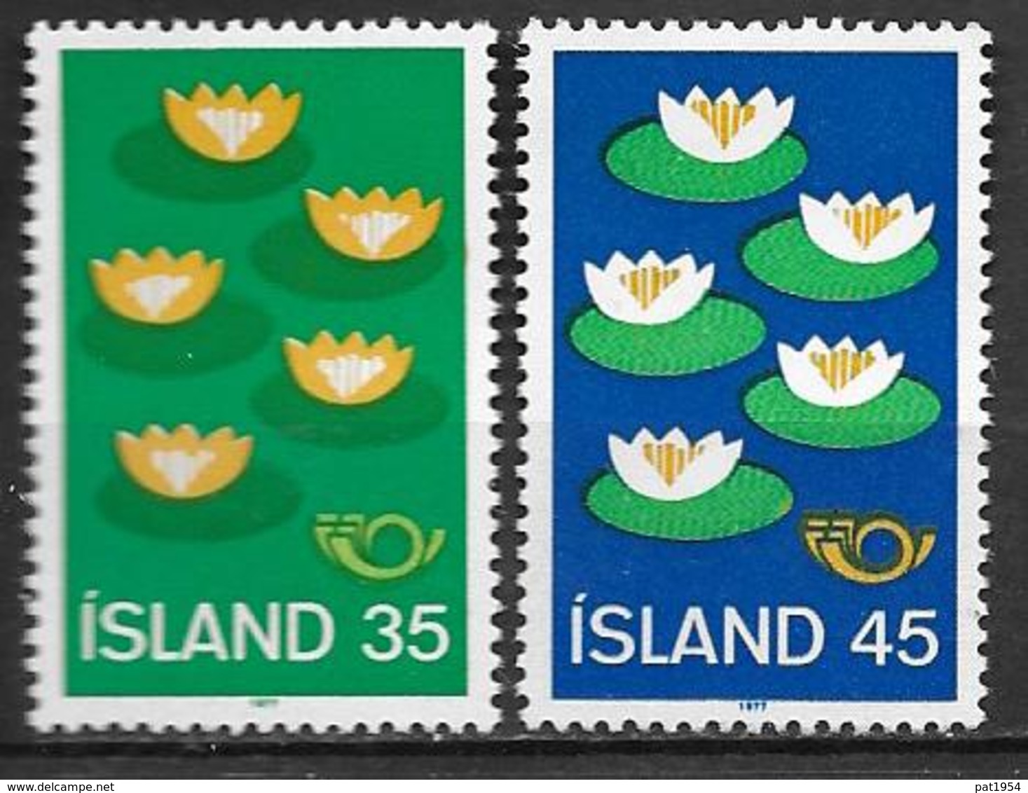 Islande 1977 N° 473/474 Neufs ** MNH Norden Nénuphars - Unused Stamps