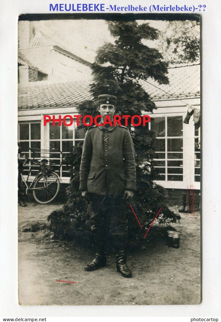 MEULEBEKE-CARTE PHOTO Allemande-Guerre 14-18-1WK-BELGIEN-Flandern- - Meulebeke