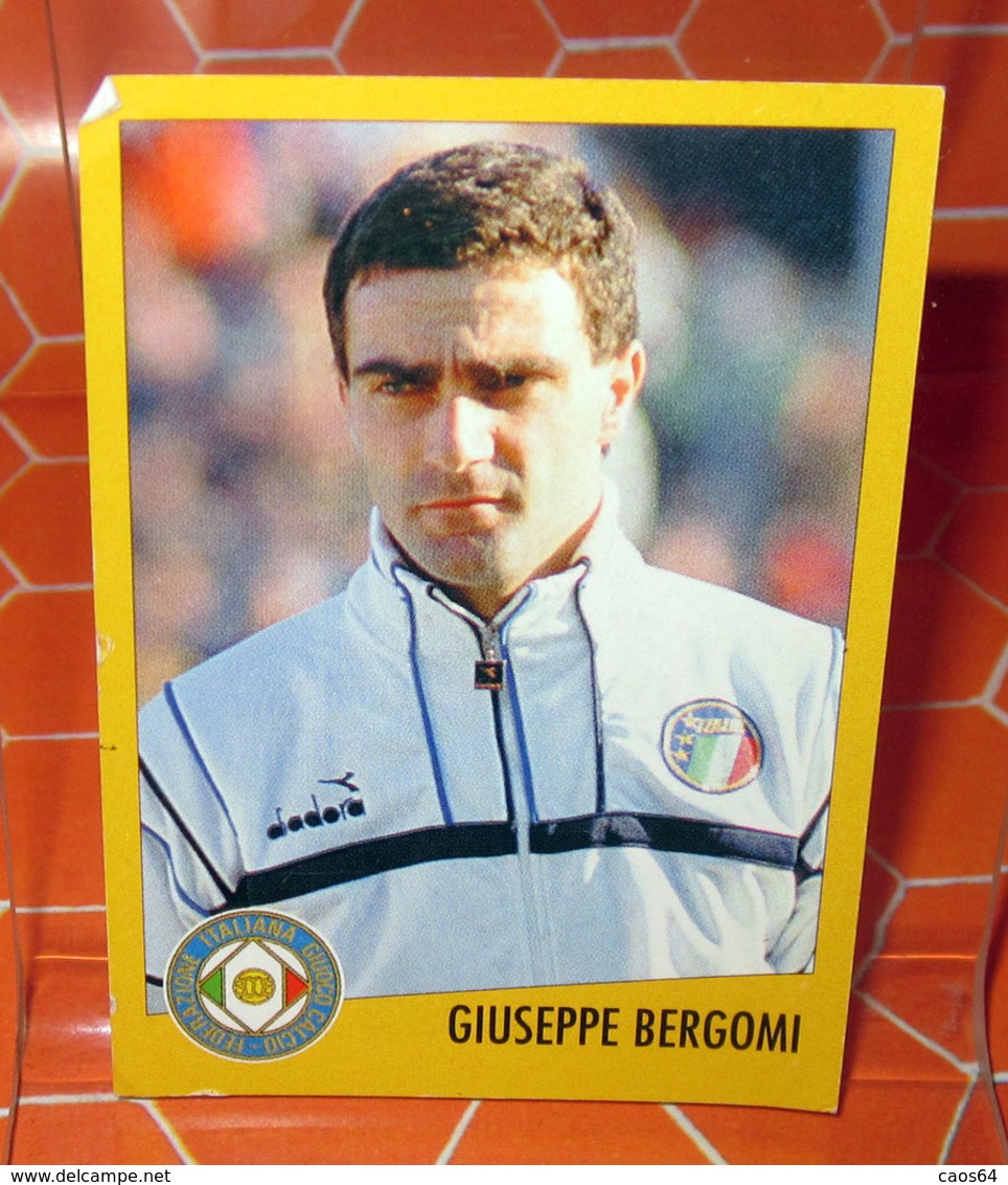 AZZURRI CON IP N. 20 GIUSEPPE BERGOMI NEW NUOVA CON VELINA FIGURINA STICKER - Altri & Non Classificati