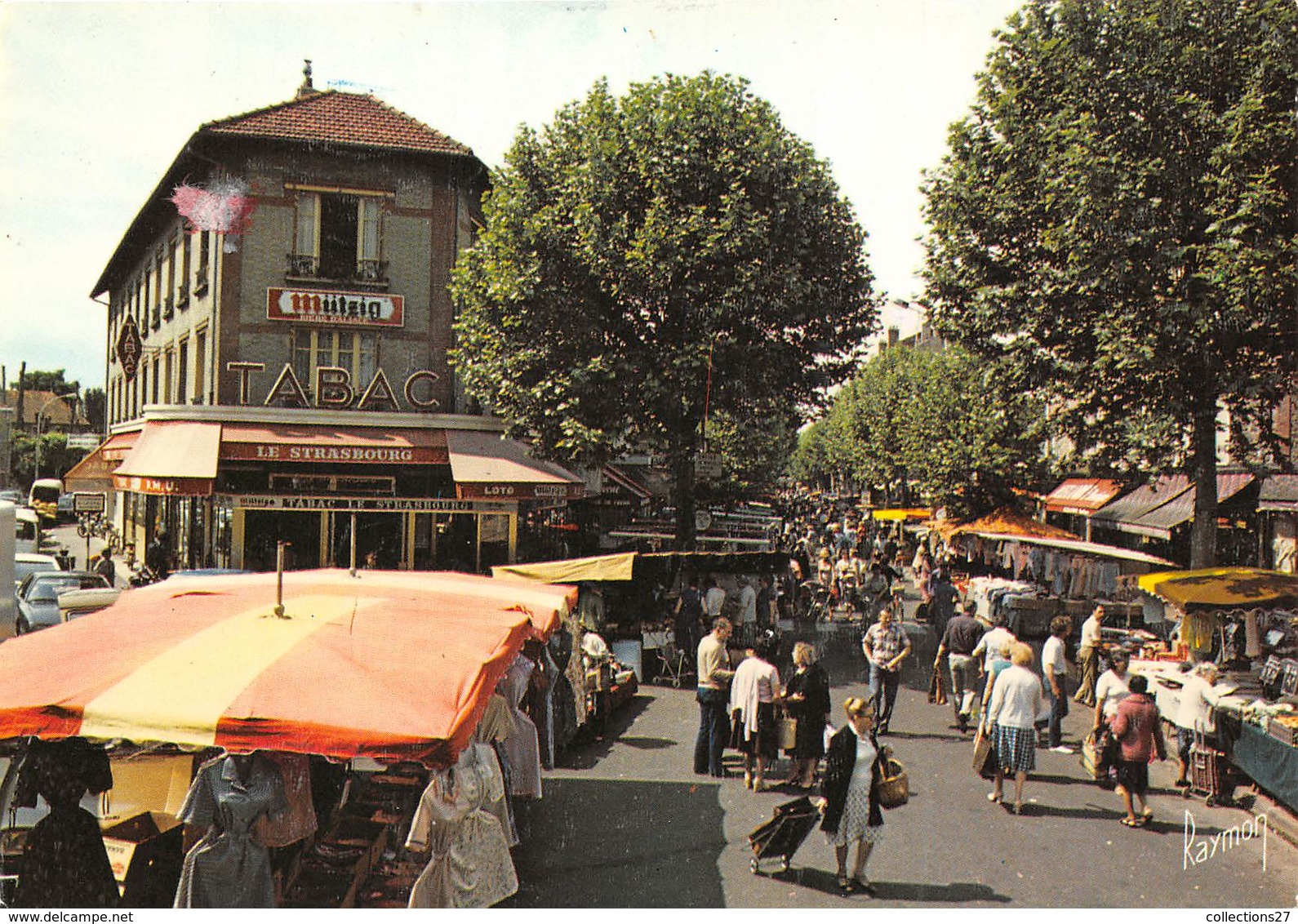 93-AULNAY-SOUS-BOIS- LE BOULEVARD DE STRABOURG UN JOUR DE MARCHE - Aulnay Sous Bois