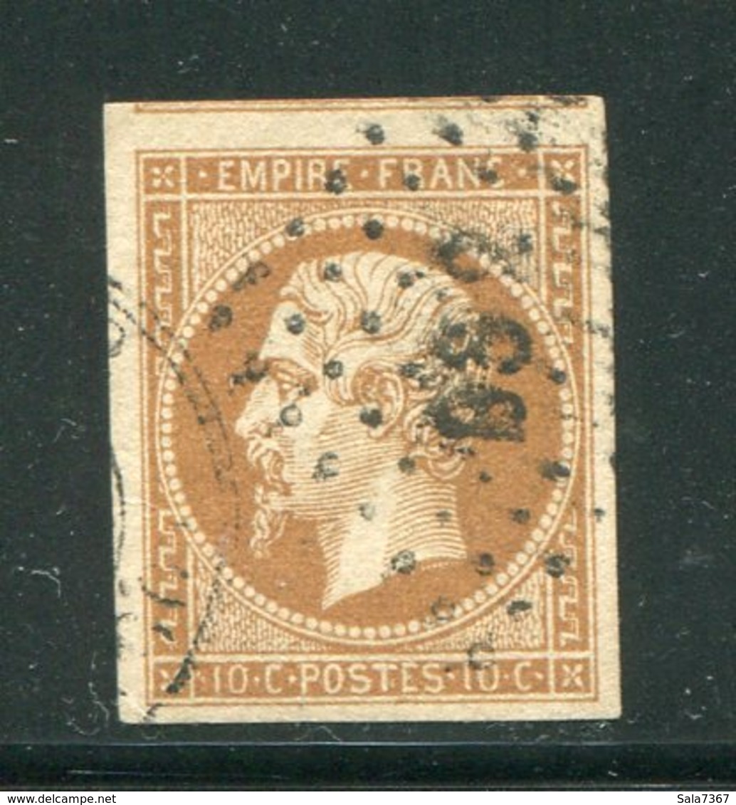 Y&T N°13A- Bistre Brun- Bureau De Paris BS2 - 1853-1860 Napoleone III