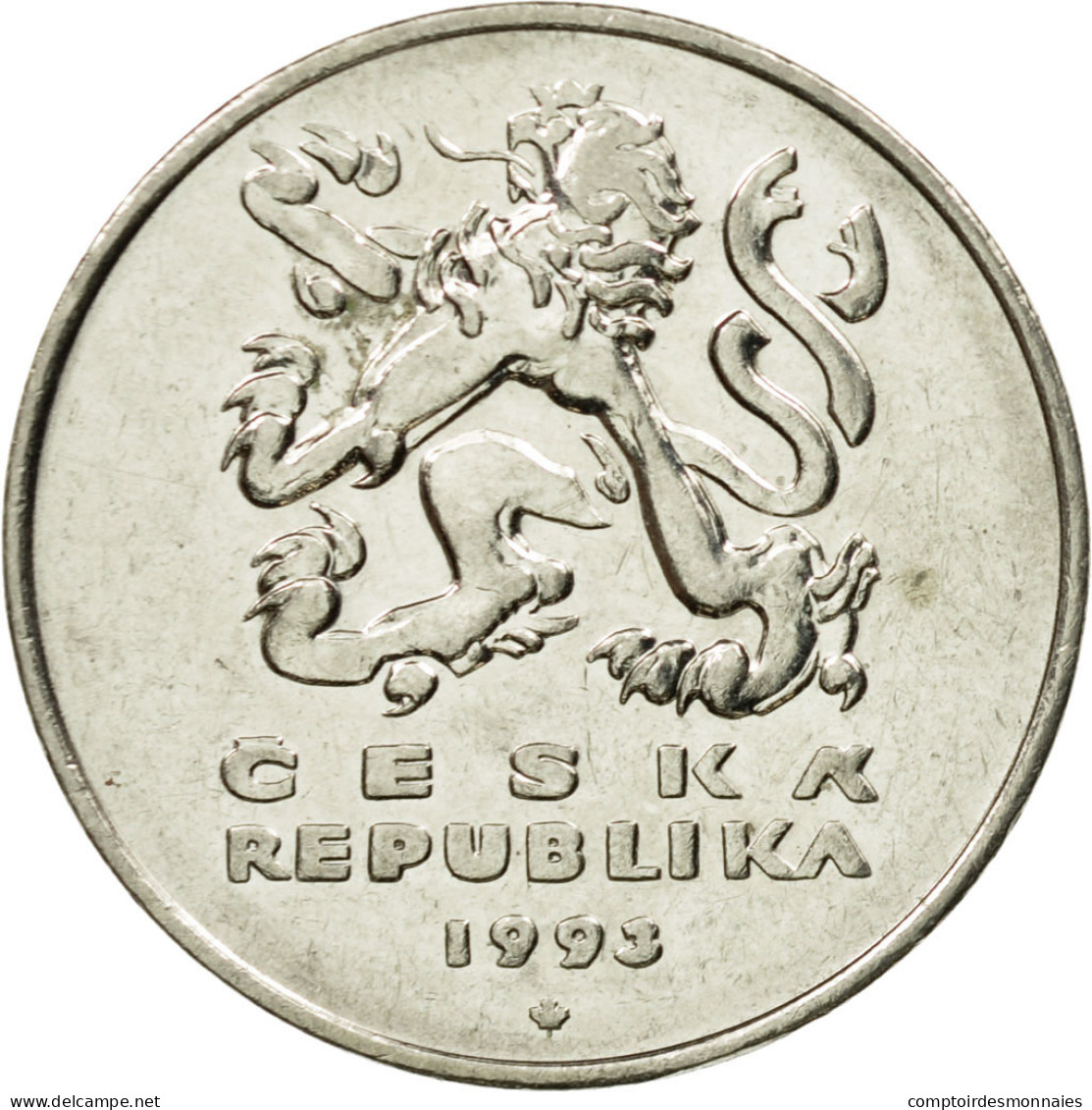 Monnaie, République Tchèque, 5 Korun, 1993, TTB, Nickel Plated Steel, KM:8 - Tchéquie