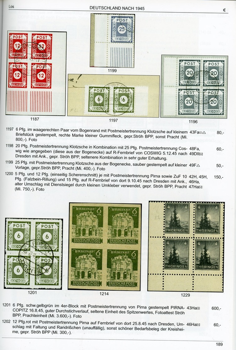 54. Potsdamer Philatelistsiches Büro Auktion 2016 - Catálogos De Casas De Ventas