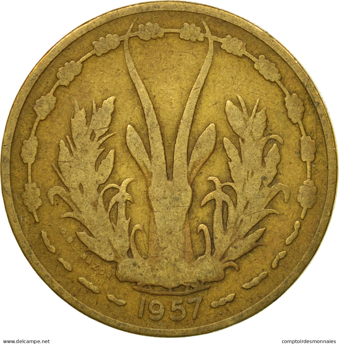 Monnaie, French West Africa, 25 Francs, 1957, Paris, B, Aluminum-Bronze, KM:9 - Togo