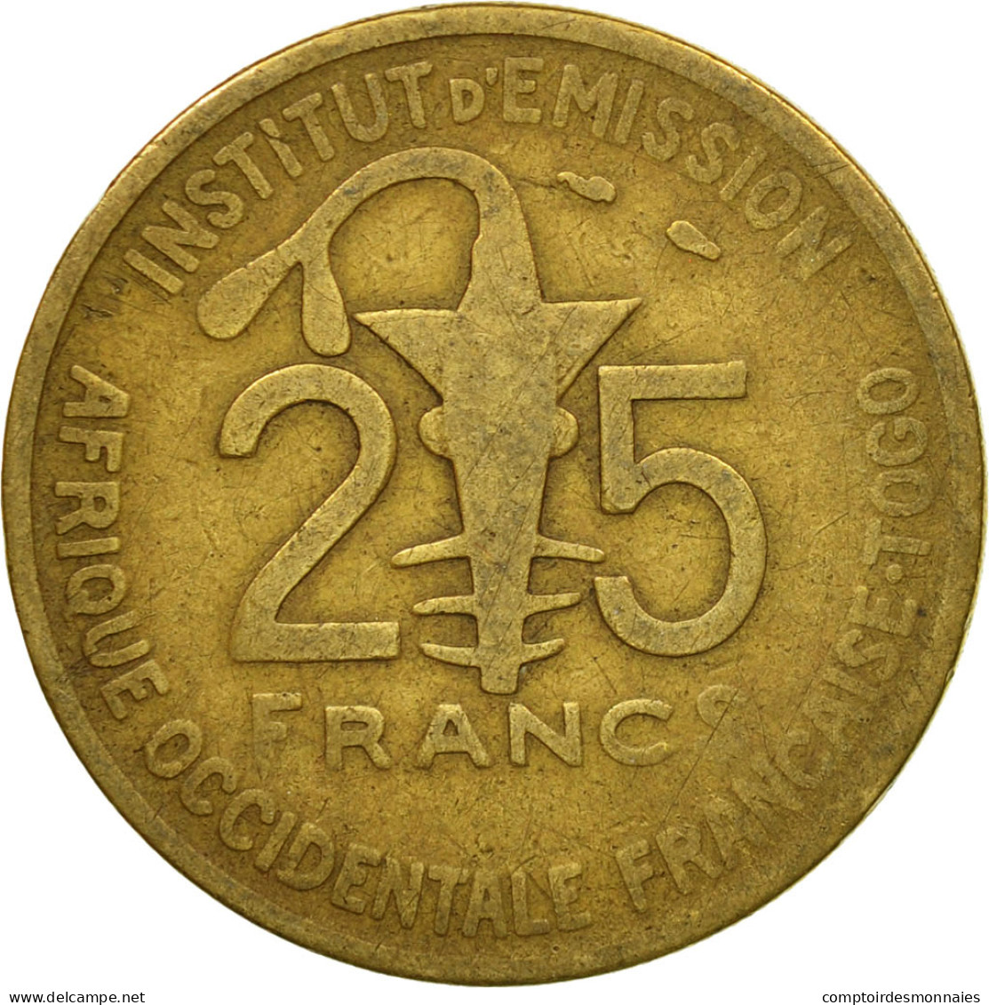 Monnaie, French West Africa, 25 Francs, 1957, Paris, B, Aluminum-Bronze, KM:9 - Togo