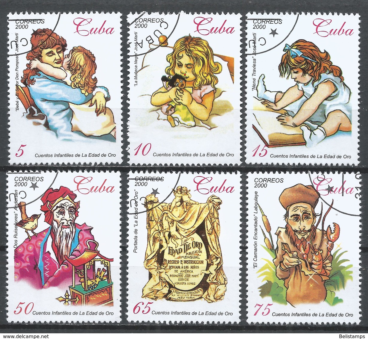 Cuba 2000. Scott #4088-93 (U) La Edad De Oro, By José Marti  (Complete Set) - Used Stamps