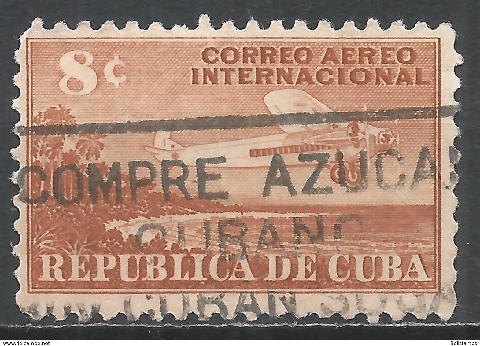 Cuba 1948. Scott #C40 (U) Airplane And Coast Of Cuba - Aéreo