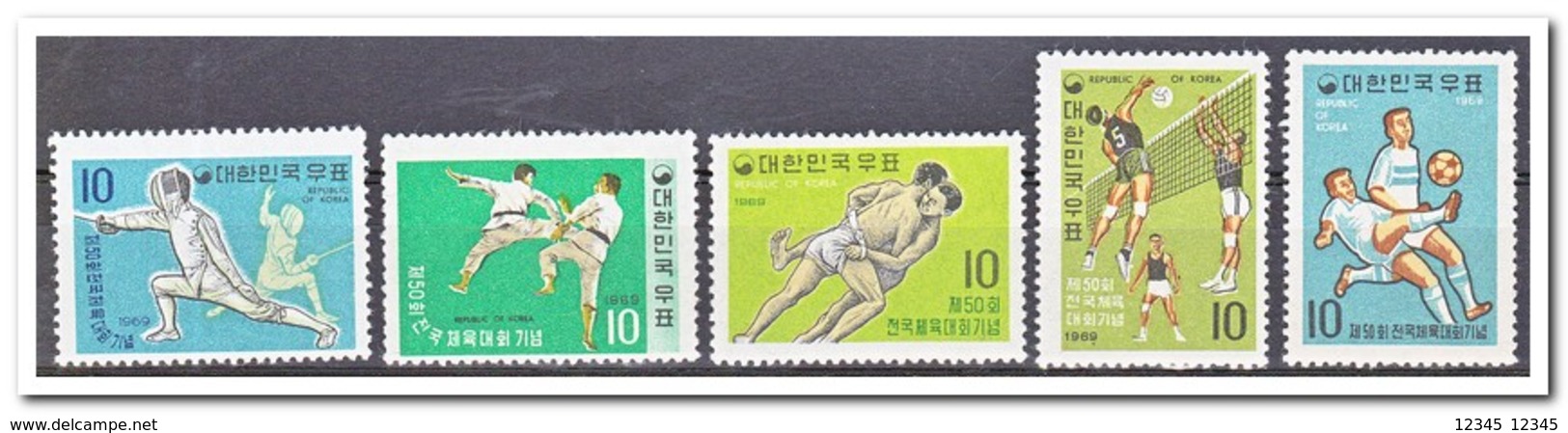 Zuid Korea 1969, Postfris MNH, 50 Years Of National Sports Competitions - Korea (Zuid)