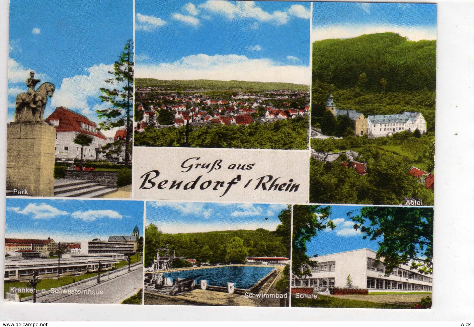 AK Bendorf Bei Sayn, Koblenz, Metternich, Nettetal  - "GRUSS AUS BENDORF/RHEIN"  Mit Schwimmbad, Schwesternhaus, Schule - Bendorf