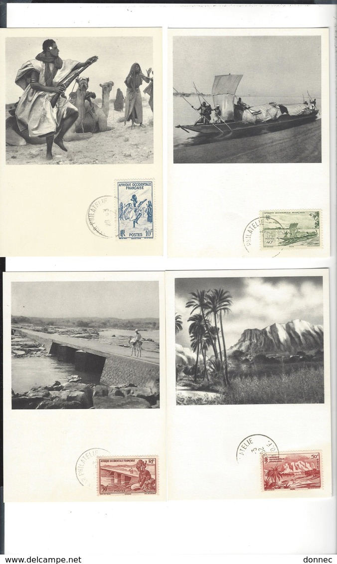 A. O. F.  Carte Maximum Série Complète De 15 Cartes Publicité Ionyl ( Soudan Mauritanie Niger Dahomey Cote D'Ivoire ... - Storia Postale