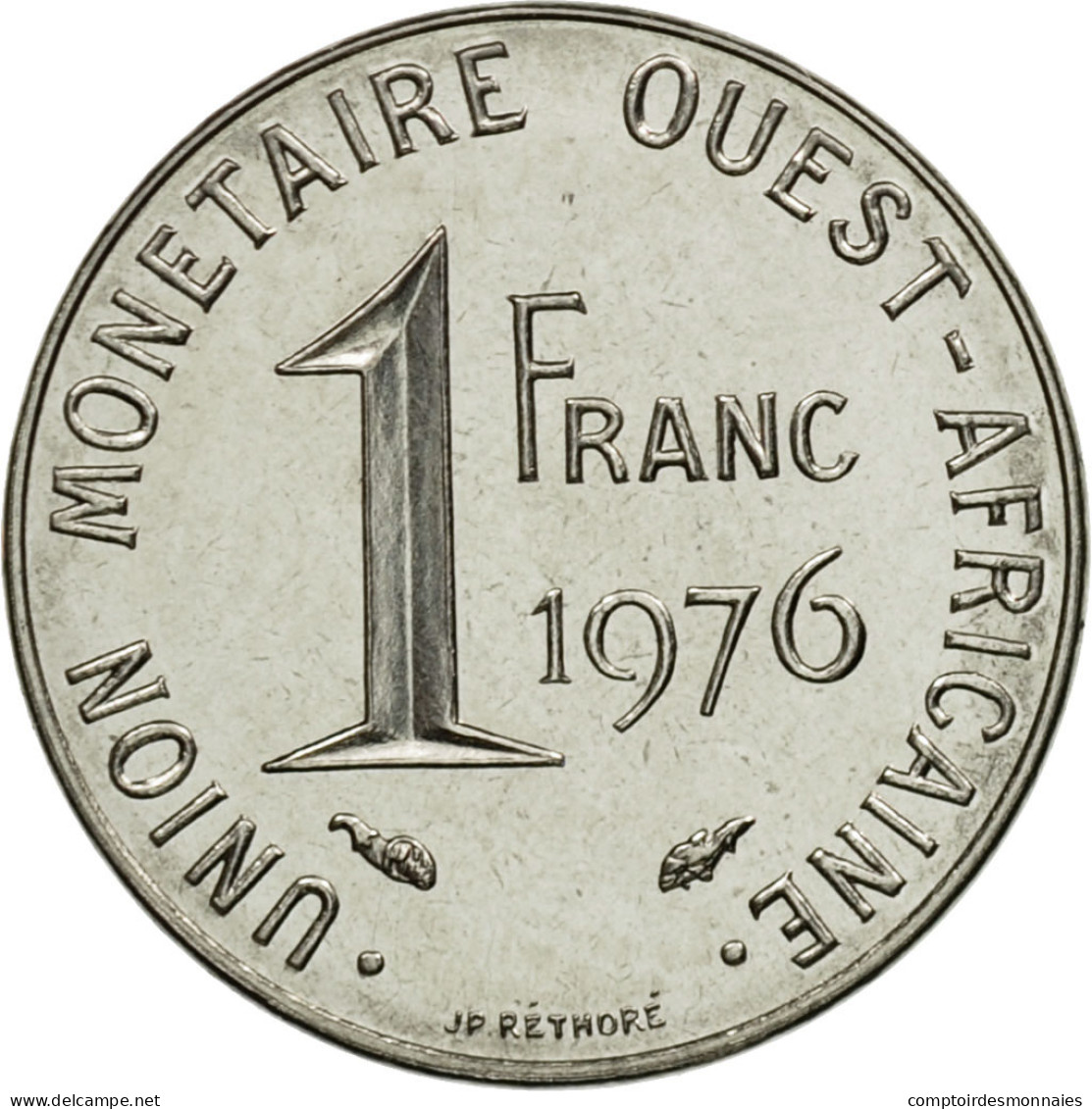 Monnaie, Afrique De L'Ouest, Franc, 1976, Paris, ESSAI, FDC, Steel, KM:E8 - Côte-d'Ivoire