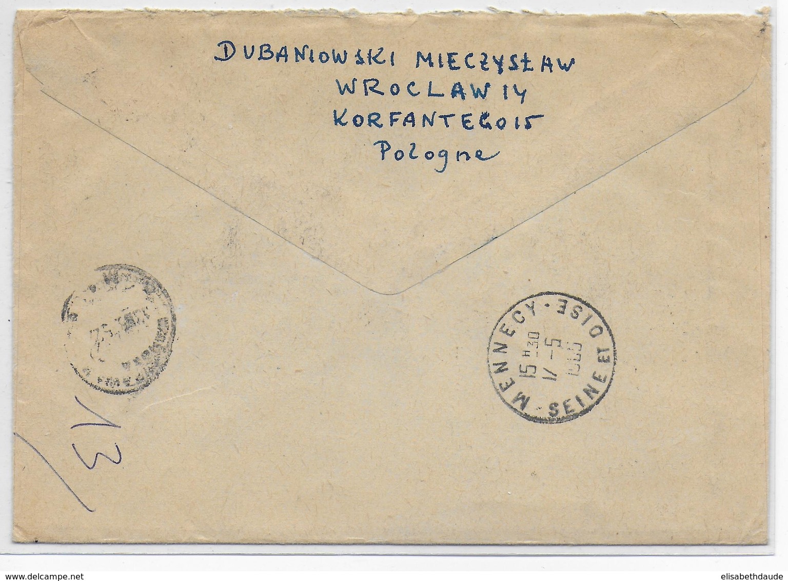 POLOGNE - 1965 - OBLITERATION ILLUSTREE (SONDERSTEMPEL) - ENVELOPPE RECOMMANDEE De WROCLAW => FRANCE - Frankeermachines (EMA)