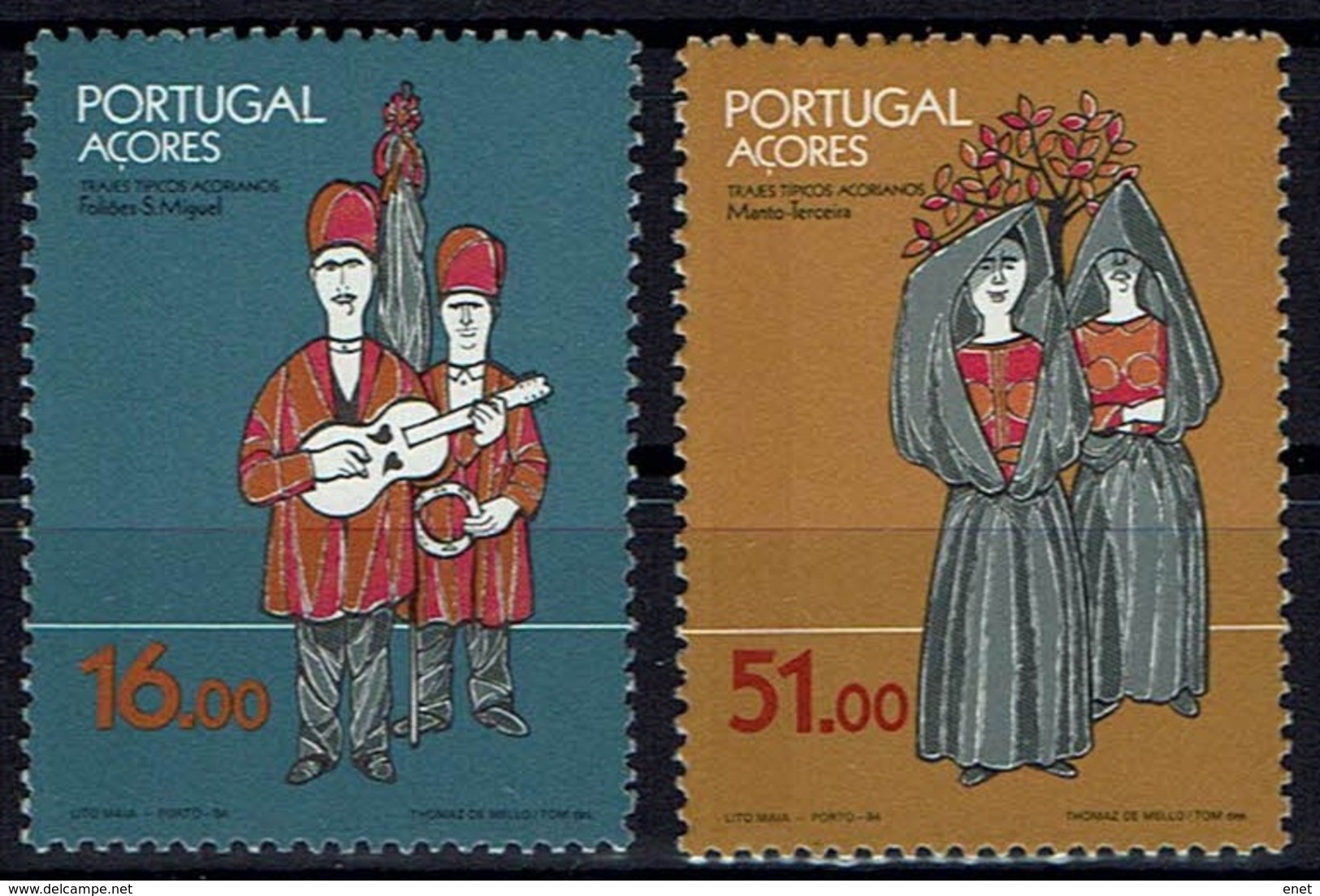 Portugal Azoren - Acores 1984 - Trachten - MiNr 362-363 - Kostüme