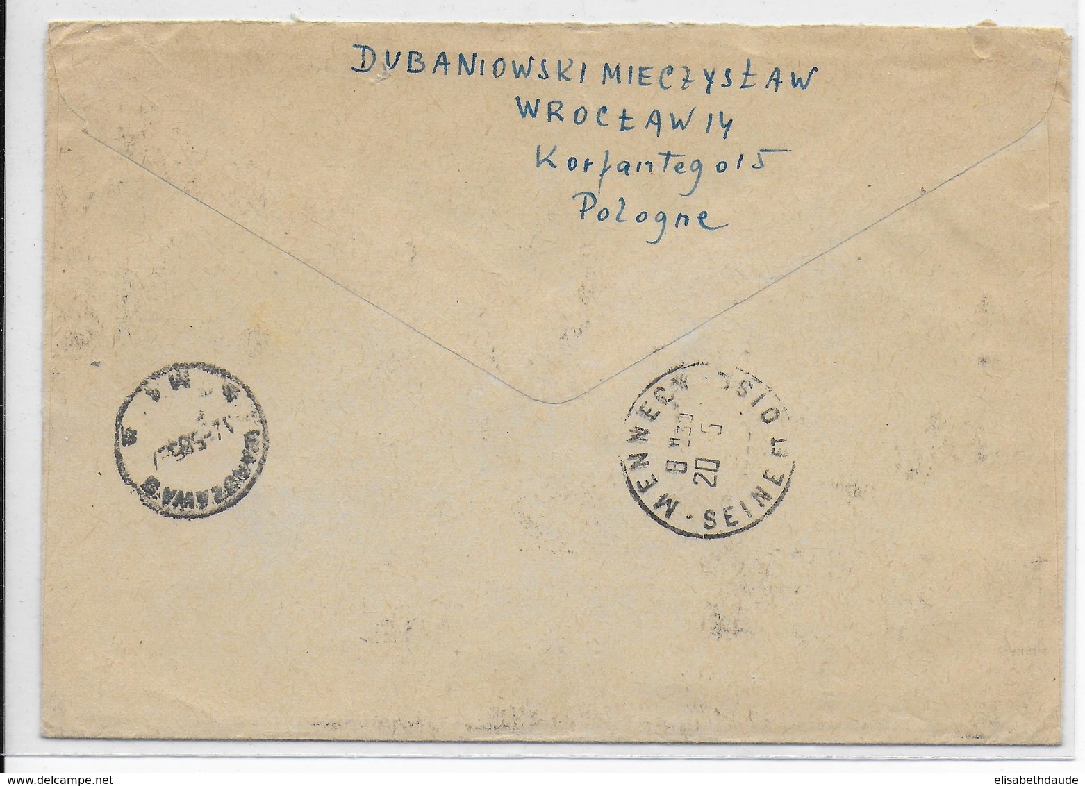 POLOGNE - 1965 - OBLITERATION ILLUSTREE (SONDERSTEMPEL) - ENVELOPPE RECOMMANDEE De WROCLAW => FRANCE - Brieven En Documenten