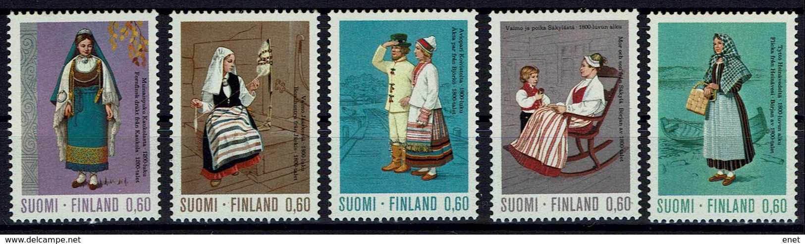 Finnland Finland 1973 - Trachten - MiNr 733-737 - Kostüme