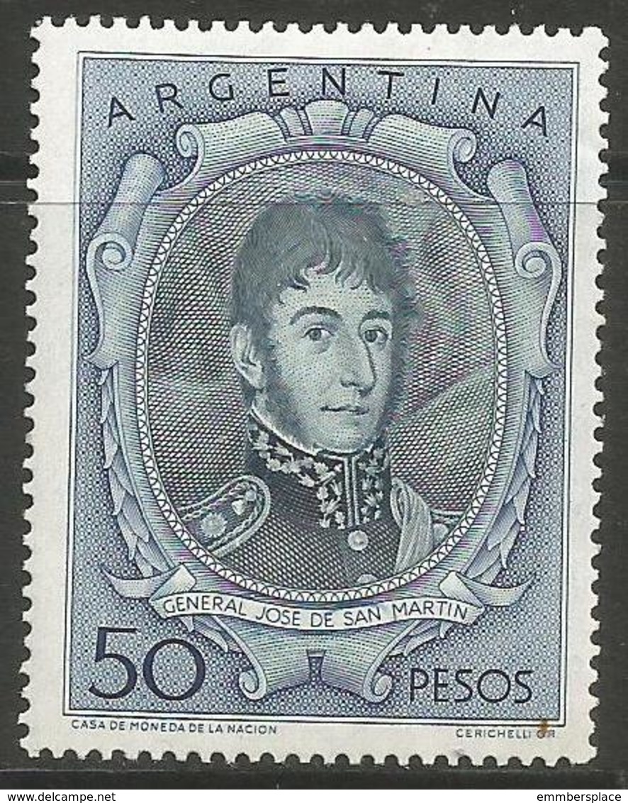 Argentina - 1956 San Martin 50p MNH *   Sc 642 - Unused Stamps