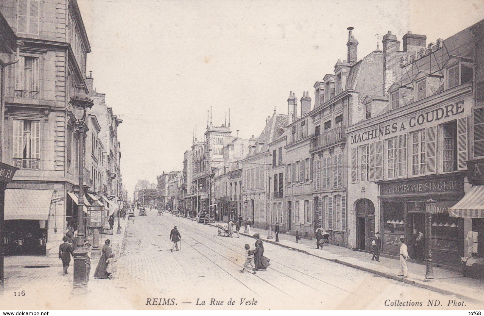 Reims La Rue De Vesle - Reims