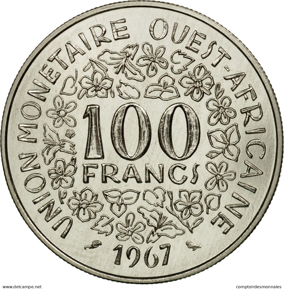 Monnaie, Afrique De L'Ouest, 100 Francs, 1967, Paris, ESSAI, FDC, Nickel, KM:E4 - Côte-d'Ivoire