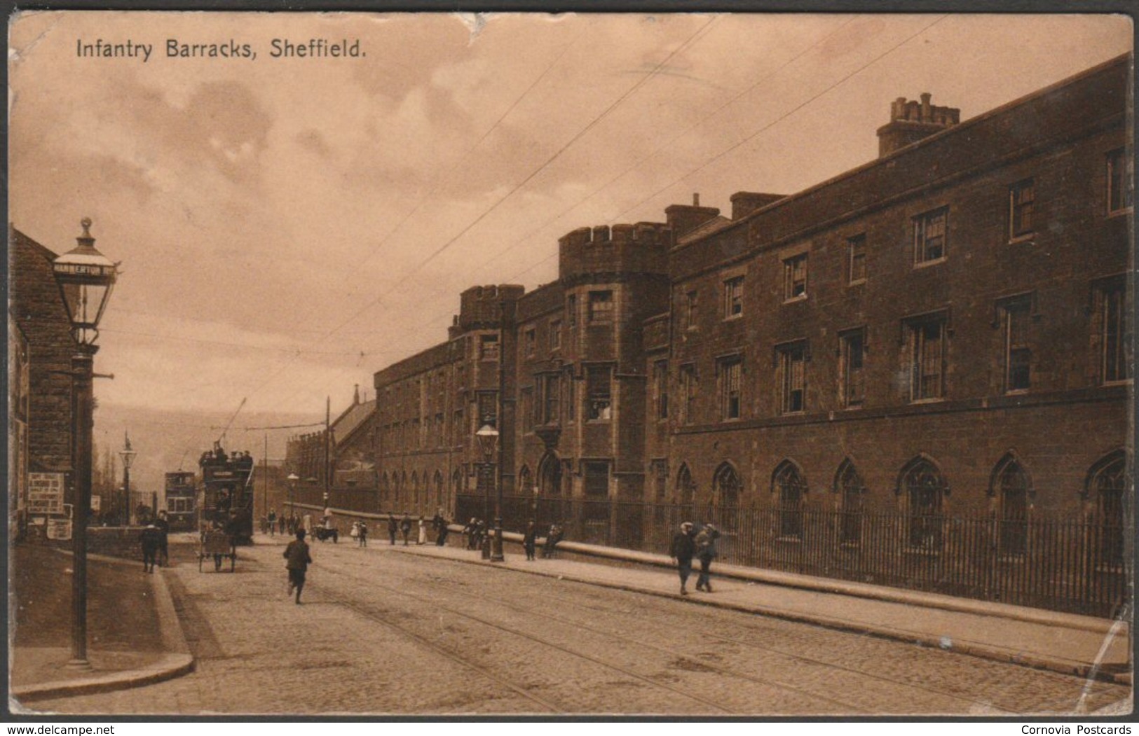 Infantry Barracks, Sheffield, Yorkshire, 1908 - John Wilson & Son Postcard - Sheffield