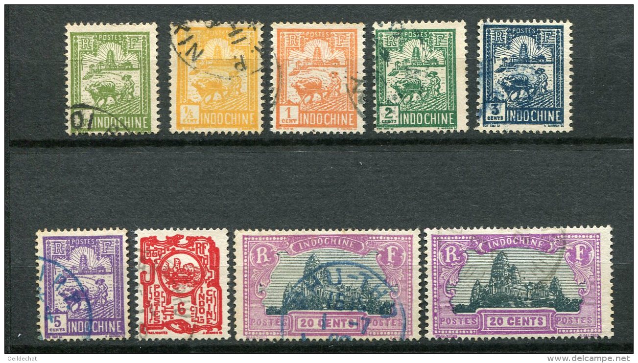 8576  INDOCHINE  N°123/4,127/9,131/2,140 ° Timbres De    1927    TB - Gebraucht