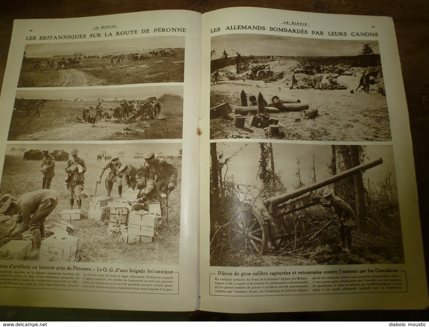 1918 LE MIROIRLes canadiens à Quéant;Armentières,Douai,Cambrai,Neuve-Eglise;Nos soldats de Mangin;Fonck;etc