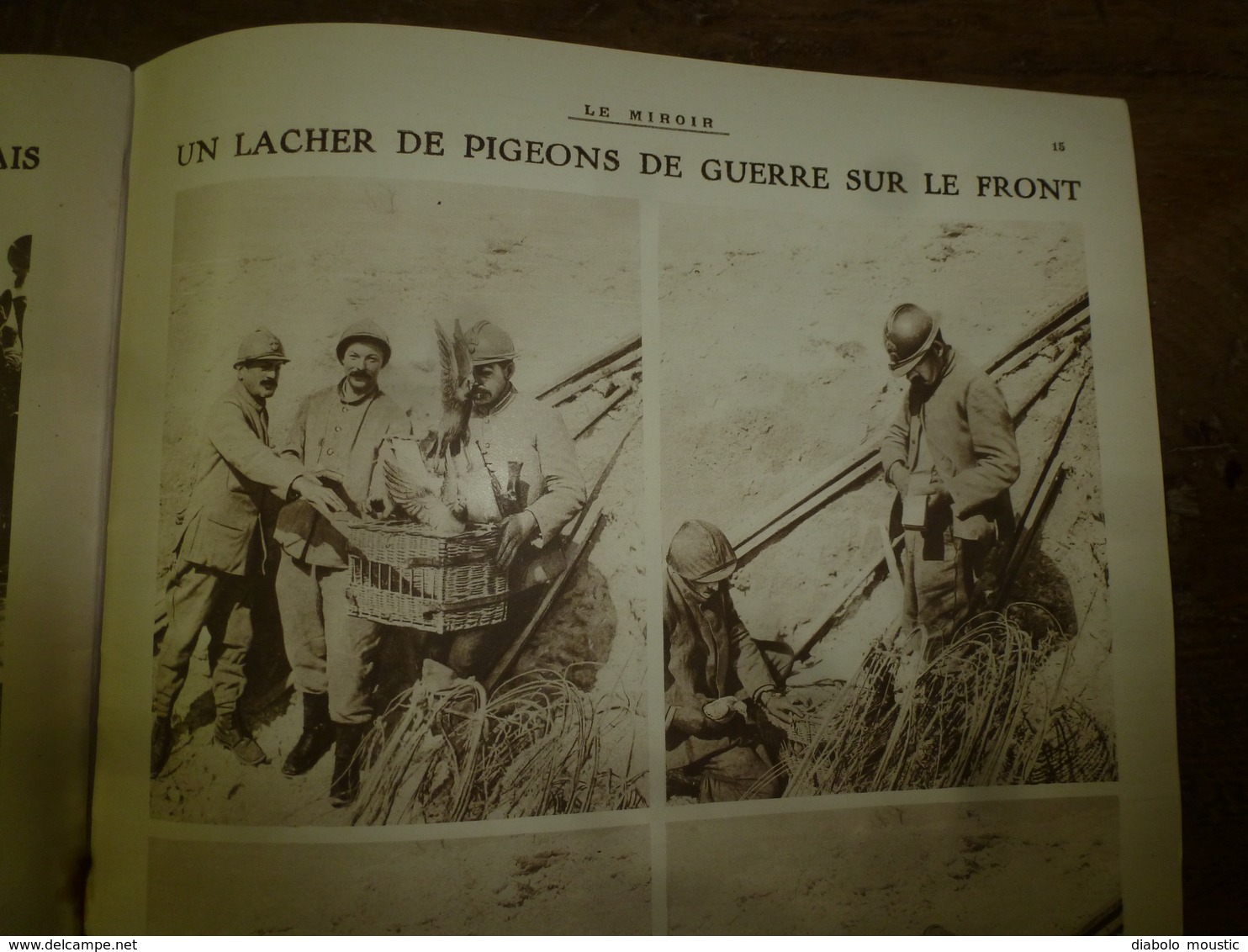 1918 LE MIROIR :Lacher De Pigeons-de-guerre;Labo Armée Belge;Nos Zouaves;Les AMEX;Les Sculptures De Crépy-en-Valois;etc - Français