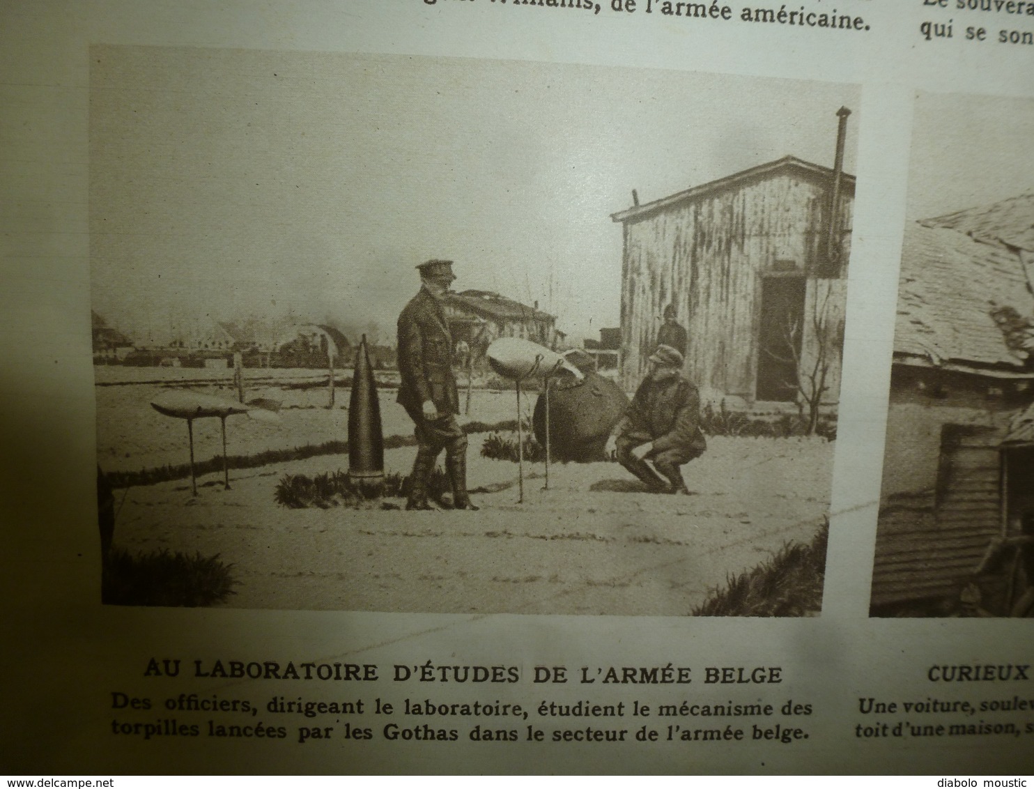 1918 LE MIROIR :Lacher De Pigeons-de-guerre;Labo Armée Belge;Nos Zouaves;Les AMEX;Les Sculptures De Crépy-en-Valois;etc - French