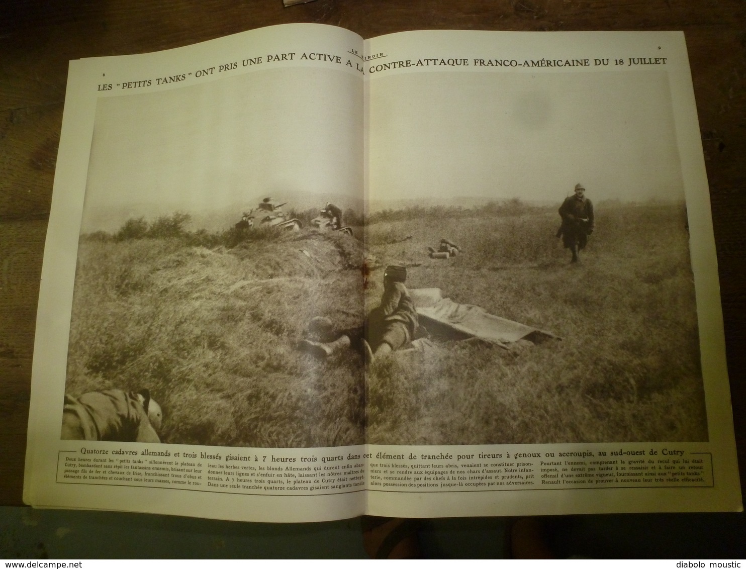 1918 LE MIROIR :Lacher de pigeons-de-guerre;Labo armée belge;Nos Zouaves;Les AMEX;Les sculptures de Crépy-en-Valois;etc