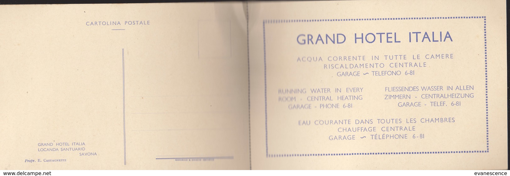 °°°  SAVONA / GRAND HOTEL  °°°   REF SEPT. 18  / N° 7395 - Savona