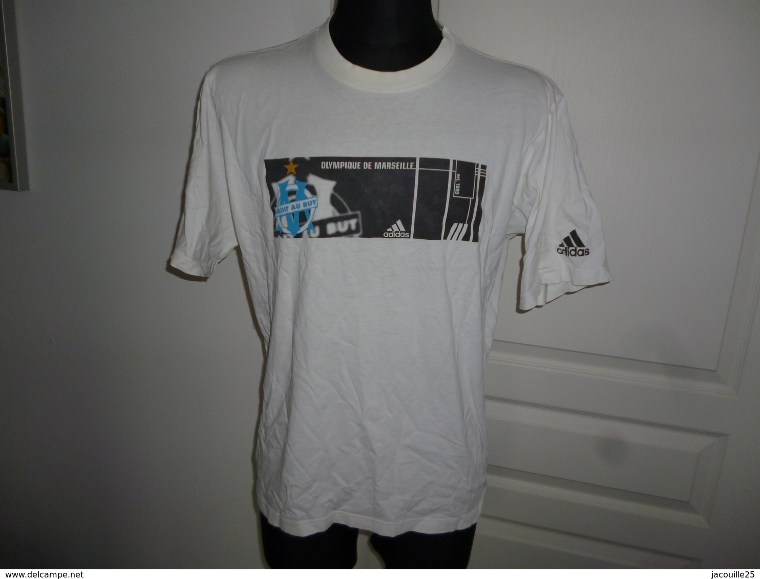 TEE SHIRT ADIDAS M  FOOT 255C  FOOTBALL OM OLYMPIQUE DE MARSEILLE - Autres & Non Classés