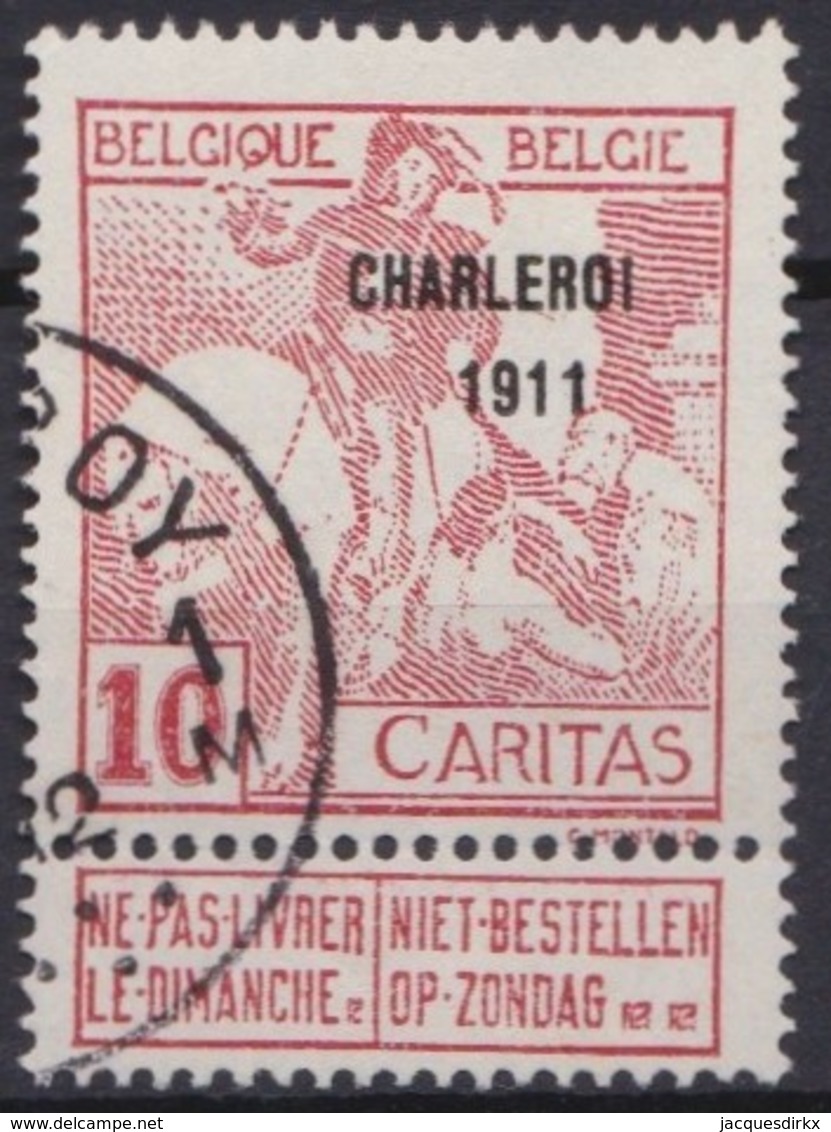 Belgie  .   OBP   .     106      .         O   .   Gebruikt  .   /    .   Oblitéré - 1910-1911 Caritas