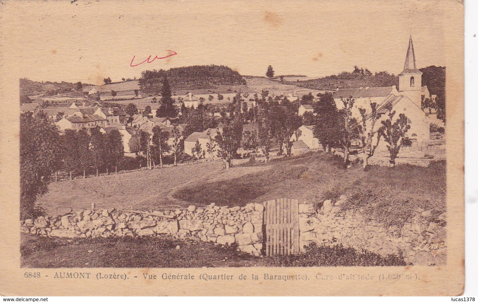 48 / AUMONT / VUE GENERALE / QUARTIER DE LA BARAQUETTE / CIRC 1942 - Aumont Aubrac