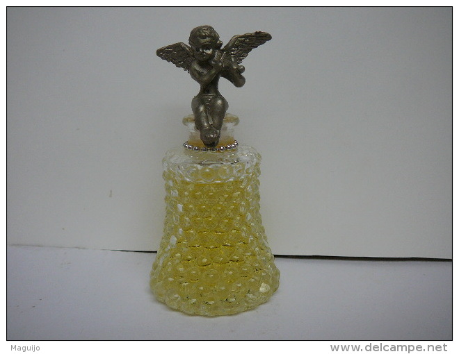 FLACON  " ANGE" STYLE "AVON  "VERRE ET ANGE METAL ,VIDE ,( PAS VAPO) LIRE ET VOIR !! - Miniatures Femmes (sans Boite)