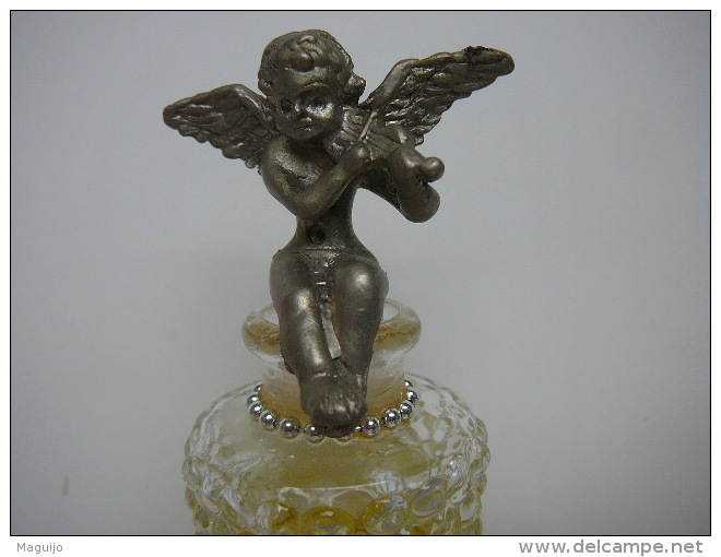 FLACON  " ANGE" STYLE "AVON  "VERRE ET ANGE METAL ,VIDE ,( PAS VAPO) LIRE ET VOIR !! - Miniatures Femmes (sans Boite)