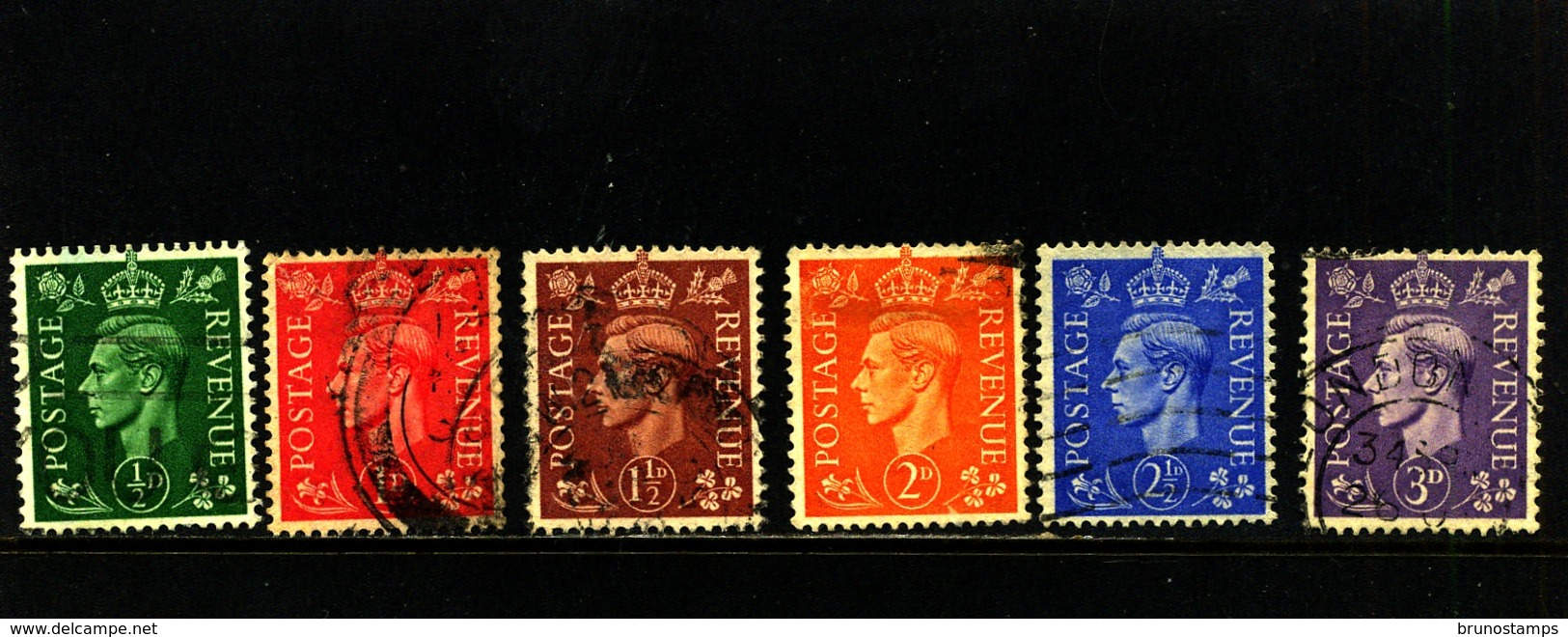 GREAT BRITAIN - 1941-42  KGVI  LIGHT COLOURS  SET  FINE USED - Usati