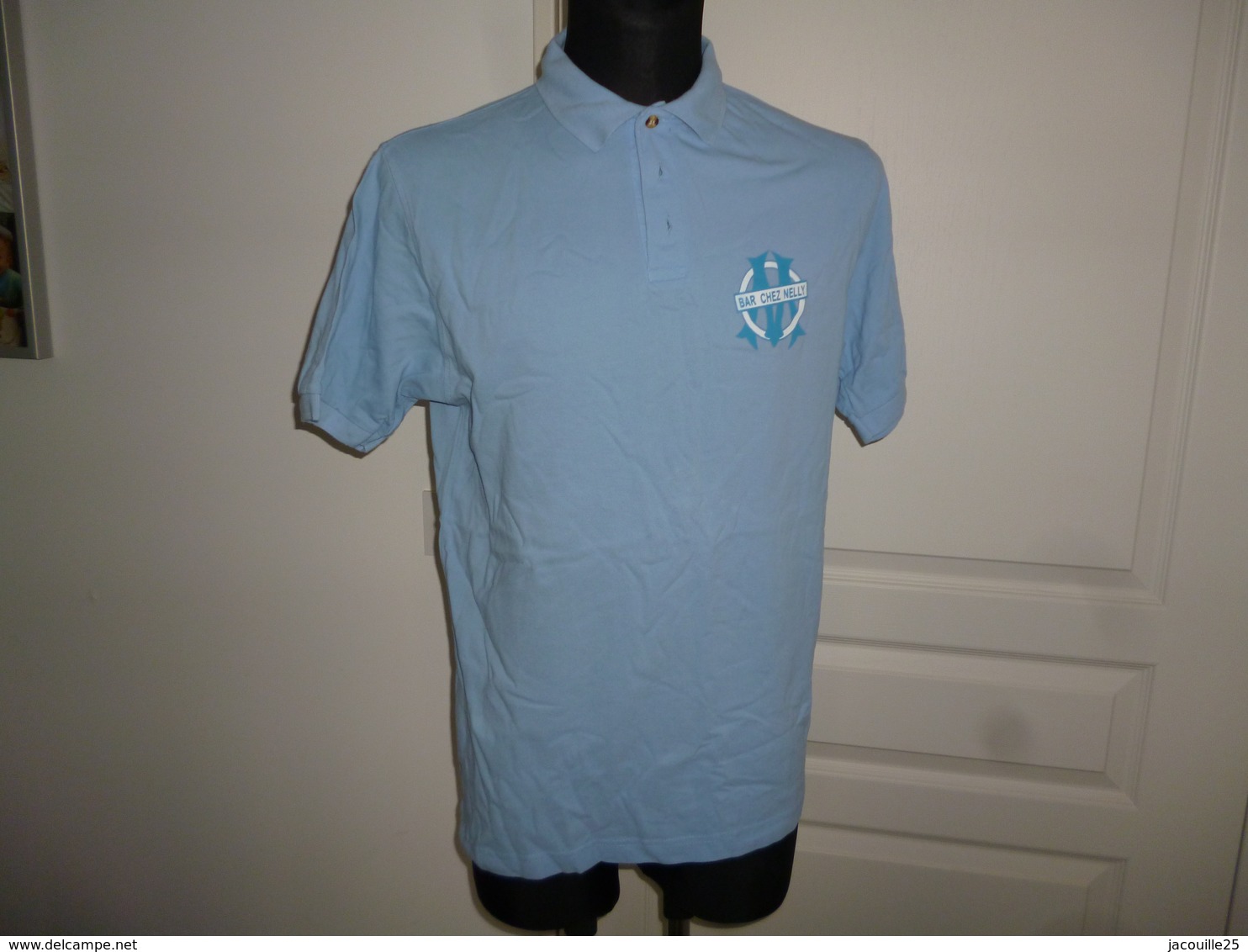 MAILLOT POLO TEE SHIRT FOOT 258C  FOOTBALL OM OLYMPIQUE BAR CHEZ NELLY  TAILLE XL - Autres & Non Classés